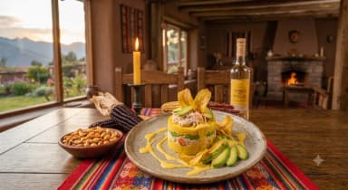 Causa limeña de txangurro